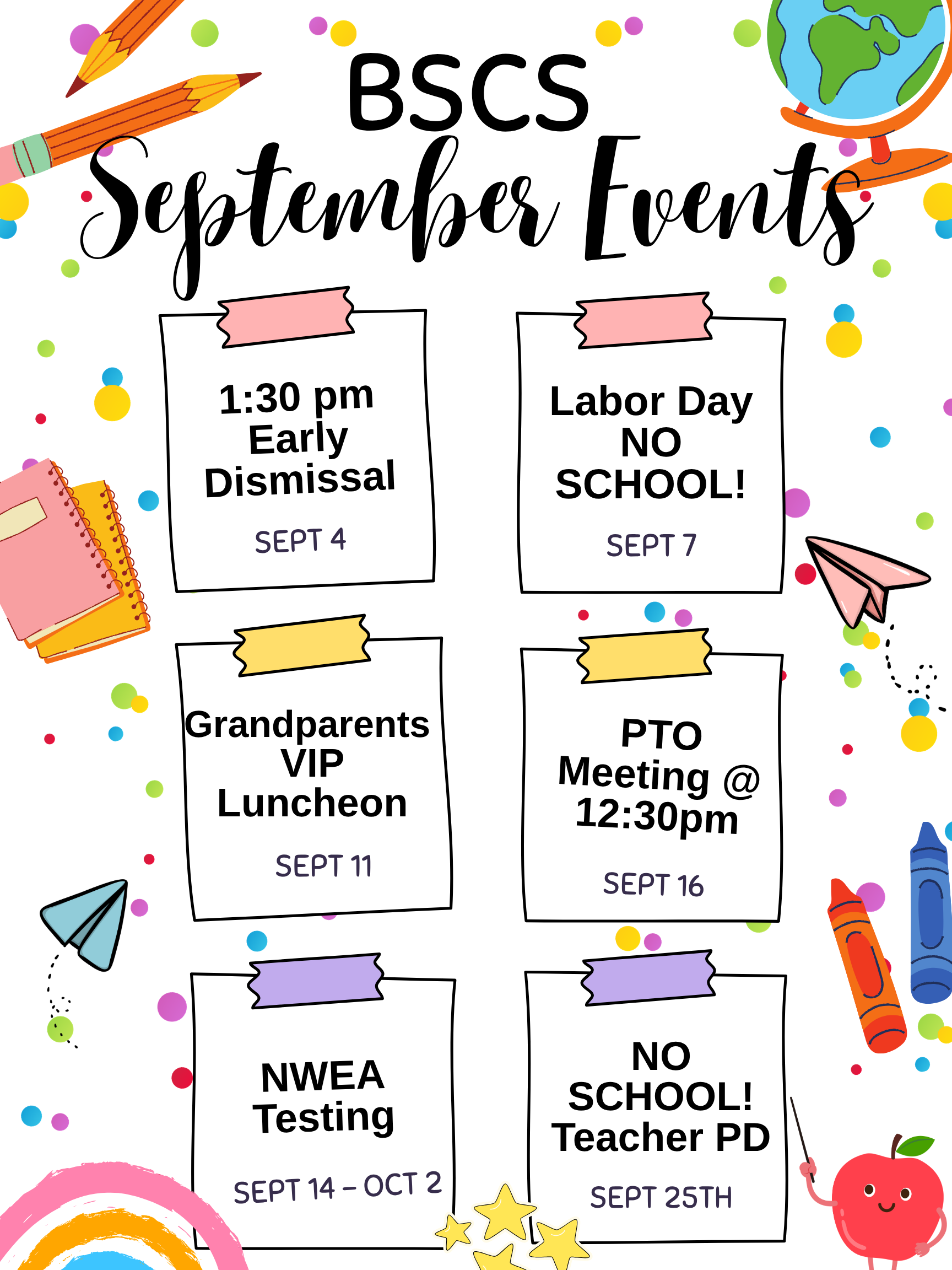 SEPTEMBER EVENTS 2026